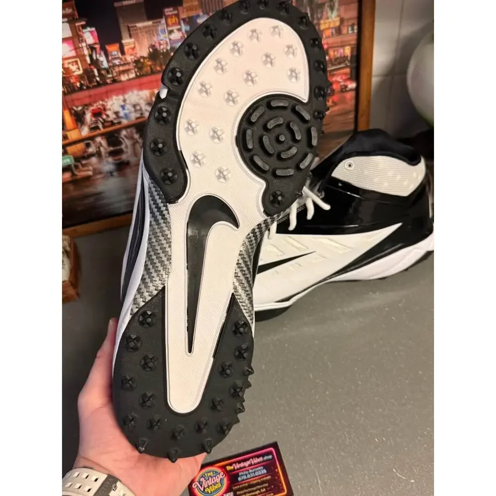 Nike Vapor Pro 3/4 Destroyer Turf Football Cleats White Black Mens 17 NWOB